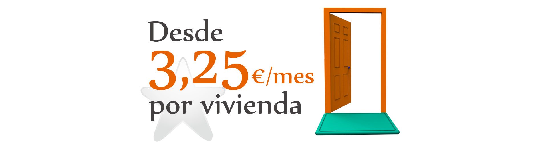 Desde 3,25 euros al mes